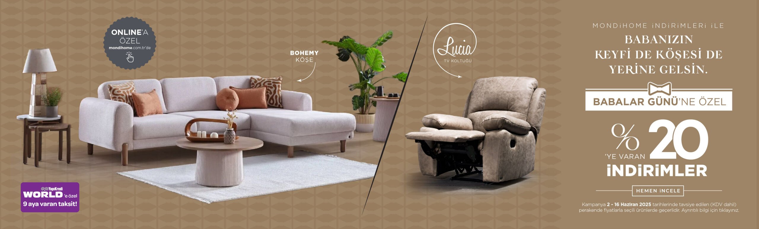 Bohemey ve Lucia Tv Koltuğu Banner