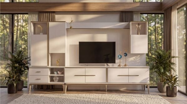 Olivia Tv Ünitesi Dolap Raf Modül