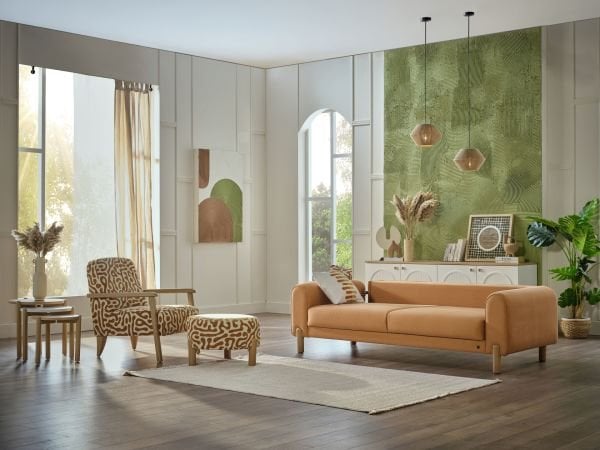 Bohemy Ahşap Berjer Kahve