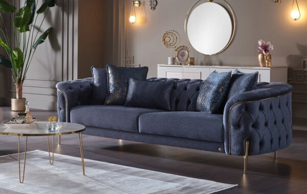 Dolce Gold Sabit Üçlü Koltuk