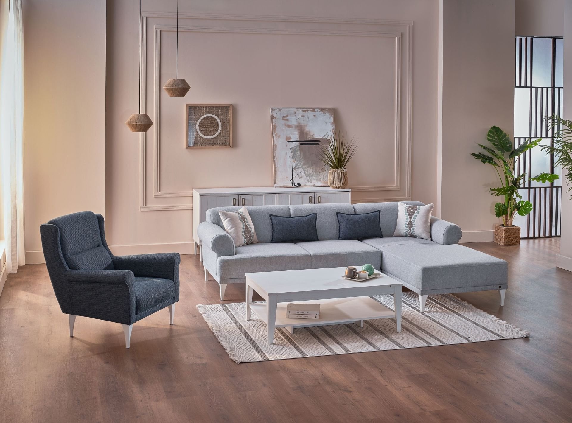 Bianco Sol L Köşe Koltuk(Uz+2)