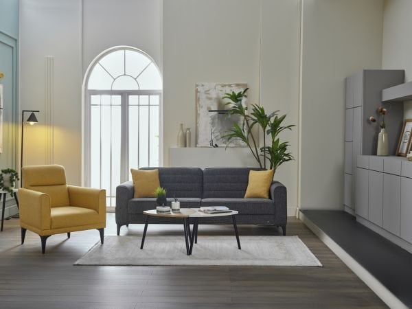 Ekol Koltuk Takımı - Antrasit, Sarı