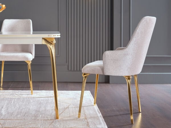 Dolce 6511 2'li Sandalye Krem