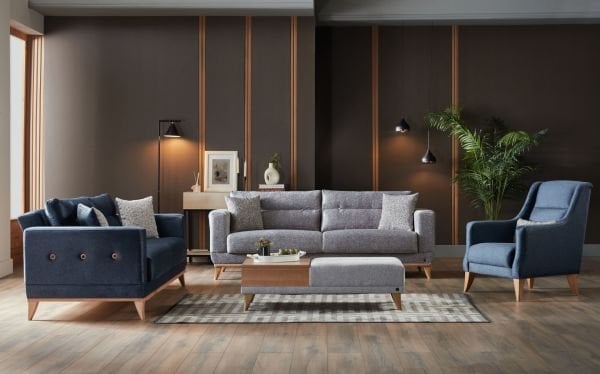 Metropol Koltuk Takımı - Gri, Lacivert