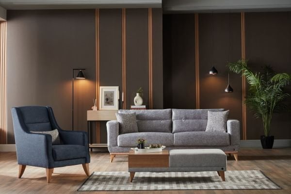 Metropol Koltuk Takımı - Gri, Lacivert