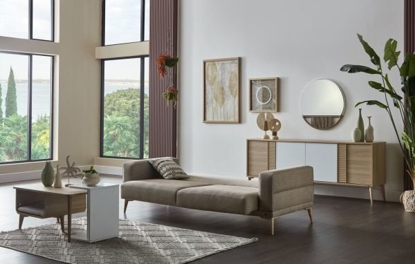 Lizbon Üçlü Koltuk Vizon