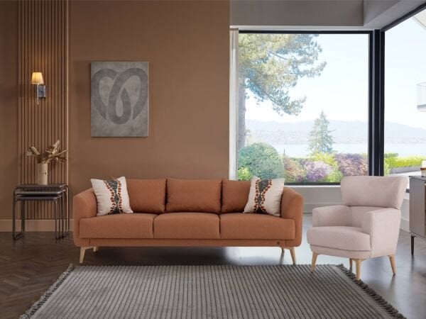 Lucas Üçlü Koltuk Kiremit